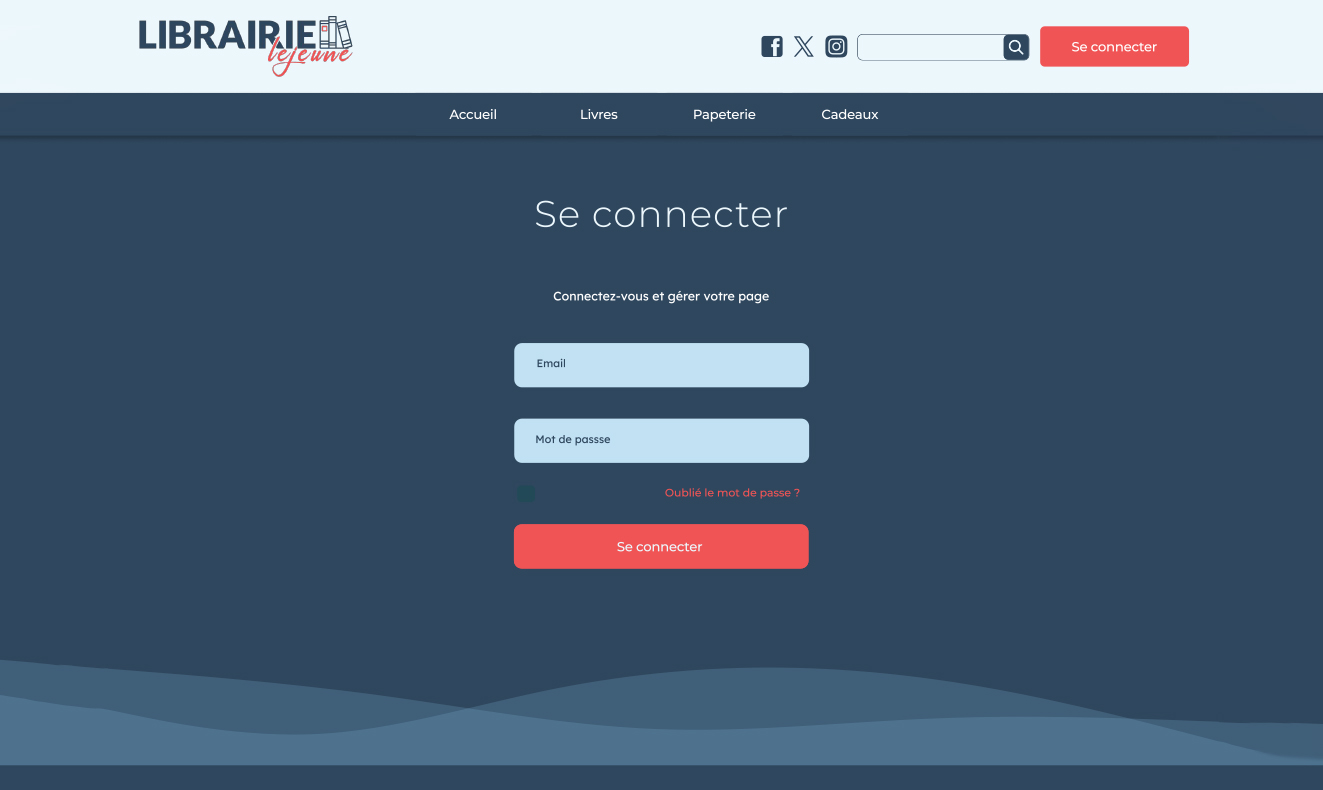 Librairie Lejeune admin panel